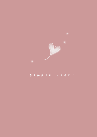 simple loose heart dusty pink