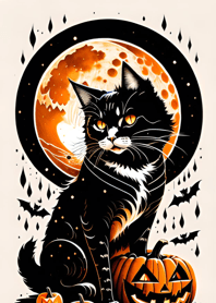 halloween cat FAc40D