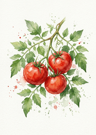 Fresh Tomato Watercolor Diary