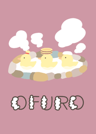 Ofuro love , cute ducks pink