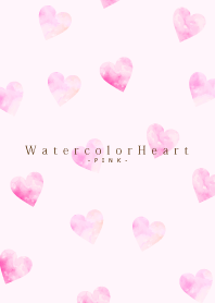 Watercolor Heart -PINK- 18