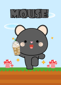 Love U Cute Black Mouse Theme