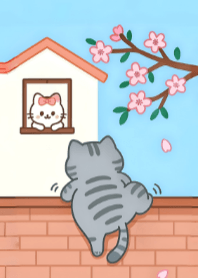 Cat Leaping over the Wall V.1