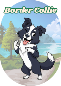 Intelligent Border Collie (Pink 01)