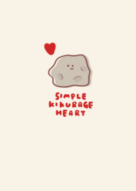 เรียบง่าย เห็ดหูหนูไม้ หัวใจ สีเบจ