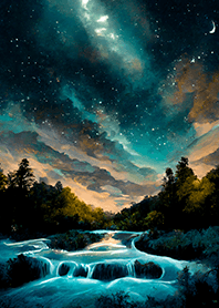 Beautiful starry night view#2786