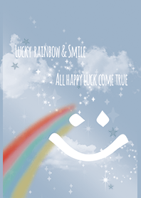 Beige & Blue / Rainbow & Smile