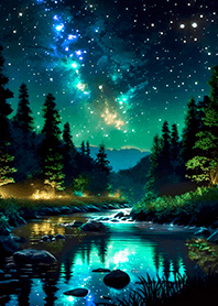 Beautiful starry night view#1222