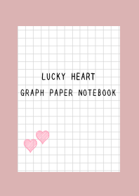LUCKY HEART GRAPH PAPER-DUSTY PINK