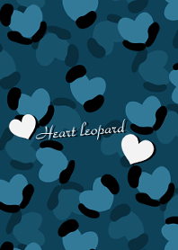 Heart leopard -Blue-