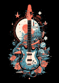搖滾吉他玫瑰