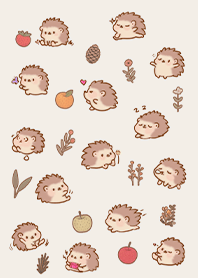 楽しいイラスト-かわいいハリネズミ2.1
