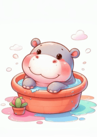Moo Dong little hippo round body n.34