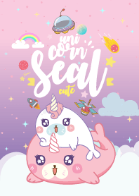 Seal Unicorn Galaxy Cute Magenta