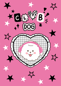 Club dog cute black pink pastel