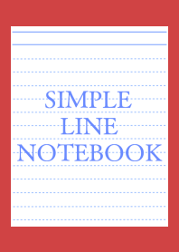 SIMPLE BLUE LINE NOTEBOOK-RED-BEIGE