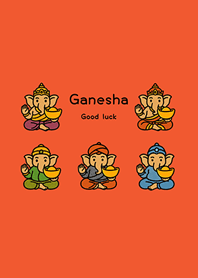 Good luck Money Ganesha(sunset orange)