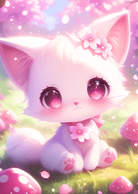 ⭐粉蘑菇森林療癒小萌貓❤️