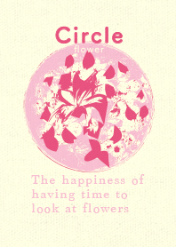 Circle flower Carnation pink