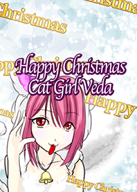 Happy Christmas Cat Girl Veda
