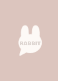 うさぎ×シンプル【ピンク×ベージュ】