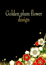 Golden plum flower design