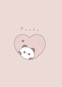 Panda in Heart(line)/pink beige LB