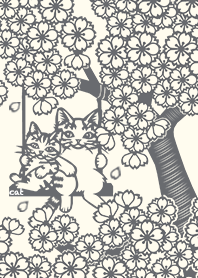 Paper Cutting (Cherry Blossoms & Cats)05