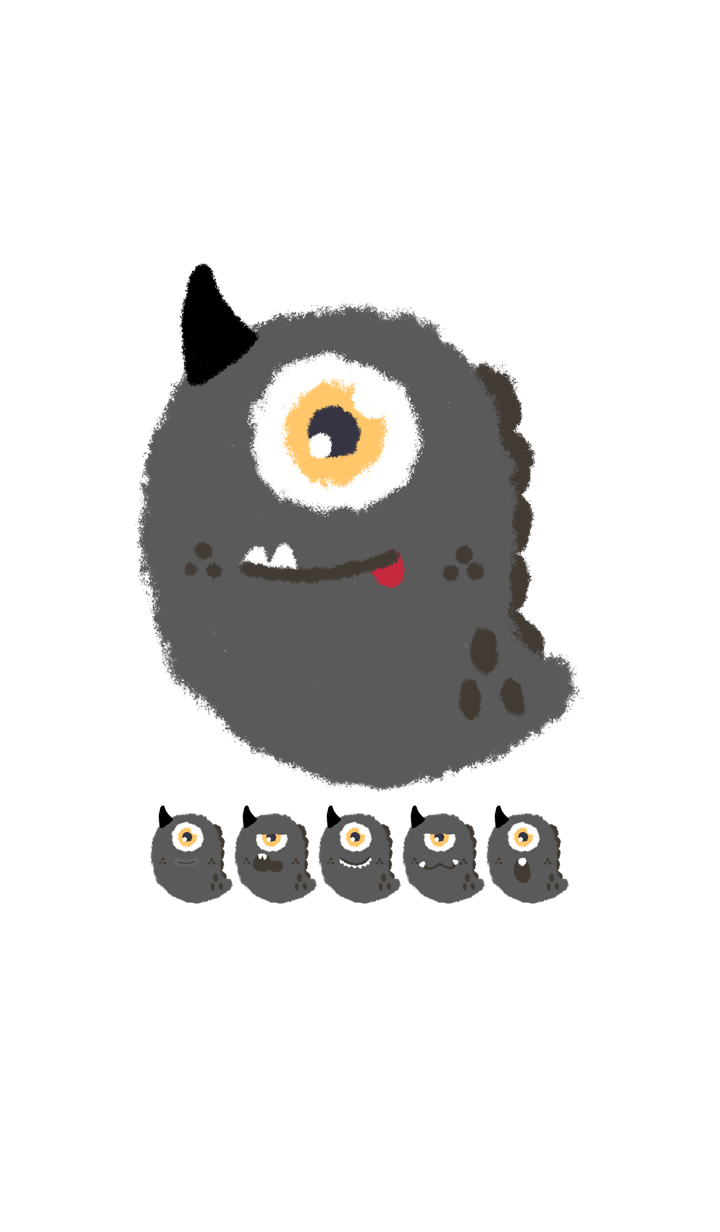 Kawaii black monster