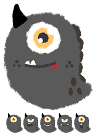 Kawaii black monster