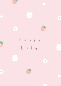 Rabbit & Strawberry. bright pink.