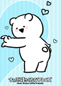 Extremely little Rabbit & Bear-love blue