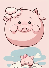 Happy pink pig 42DJO