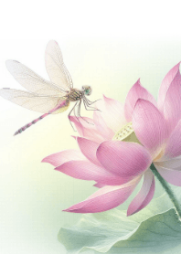 Lotus and dragonfly