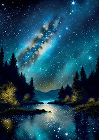 Beautiful starry night view#2333