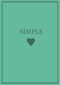 SIMPLE HEART -turquoise green-