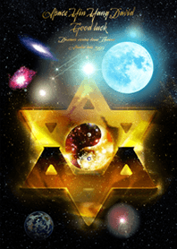 Space Yin Yang  Good luck Moon