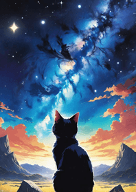 Night Moon Star Cat 721e95