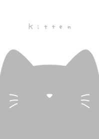 ねこ。グレーホワイト