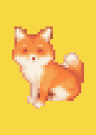 Fox Pixel Art Theme  Yellow 01
