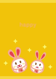 rabbit mascot on yellow JP