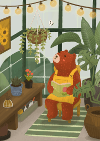 Cute little bear _ greenhouse garden