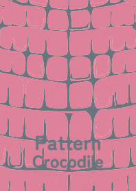 Pattern Crocodile Pale cherry pink