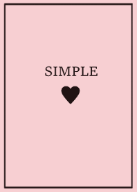 SIMPLE HEART =black quartzpink=