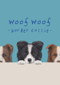 Woof Woof -Border Collie- TURQUOISE BLUE