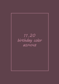 birthday color - November 20