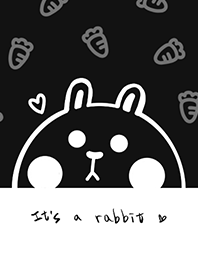 Bunny and Carrot J-Black.White