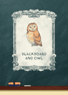 Blackboard and owl