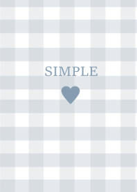 SIMPLE HEART =check blue=