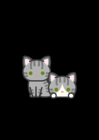 サバトラ猫＊ダークモード＊短毛